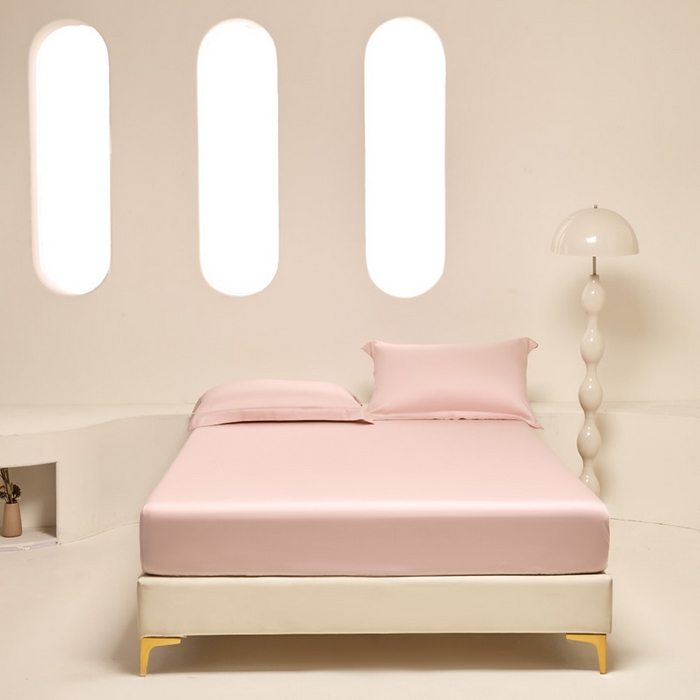 91家纺网 家纺一手货源 找家纺 涵宸 2024新款兰精天丝棉纯色单品-床笠 床笠-玫瑰粉