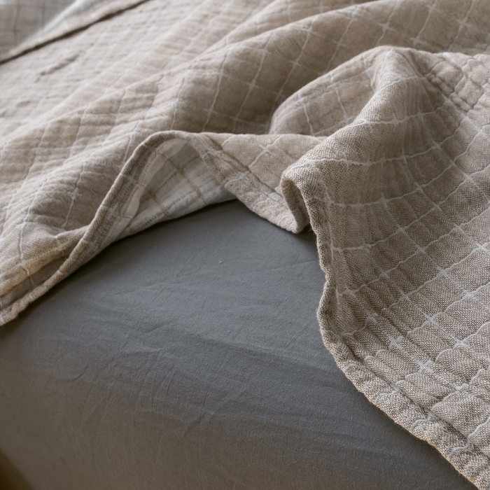 91家纺网 家纺一手货源 找家纺 朴尔家纺-毛巾被 2024新款三层水洗棉全棉纱布毛巾被 丁格-驼