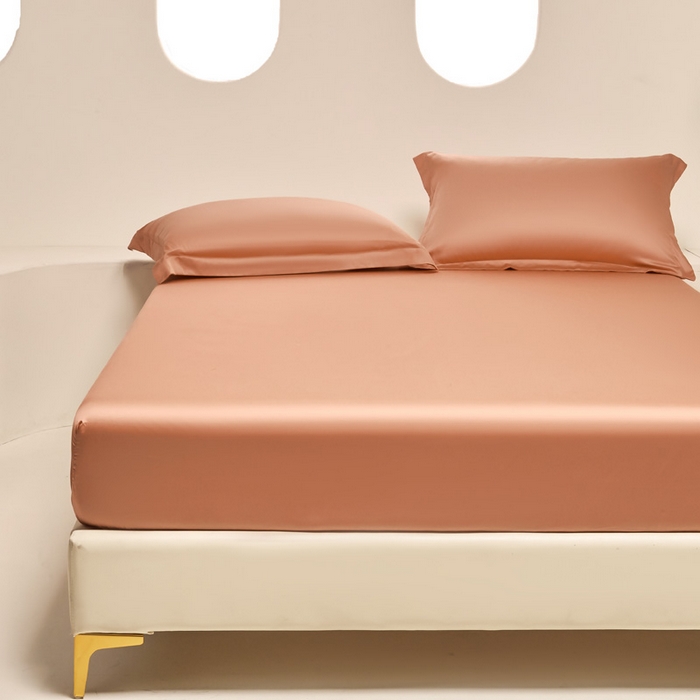 91家纺网 家纺一手货源 找家纺 涵宸 2024新款兰精天丝棉纯色单品-床笠 床笠-焦糖