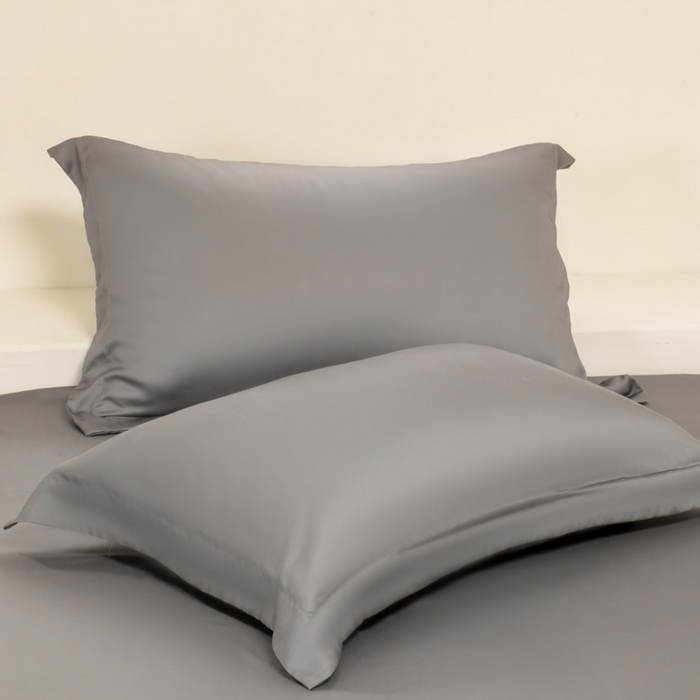 91家纺网 家纺一手货源 找家纺 涵宸 2024新款兰精天丝棉纯色单品-枕套 枕套-星夜灰