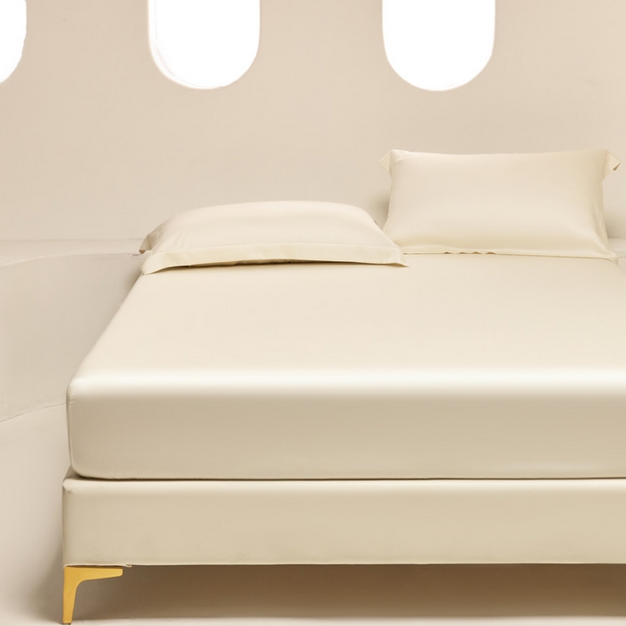 91家纺网 家纺一手货源 找家纺 涵宸 2024新款兰精天丝棉纯色单品-床笠 床笠-象牙白