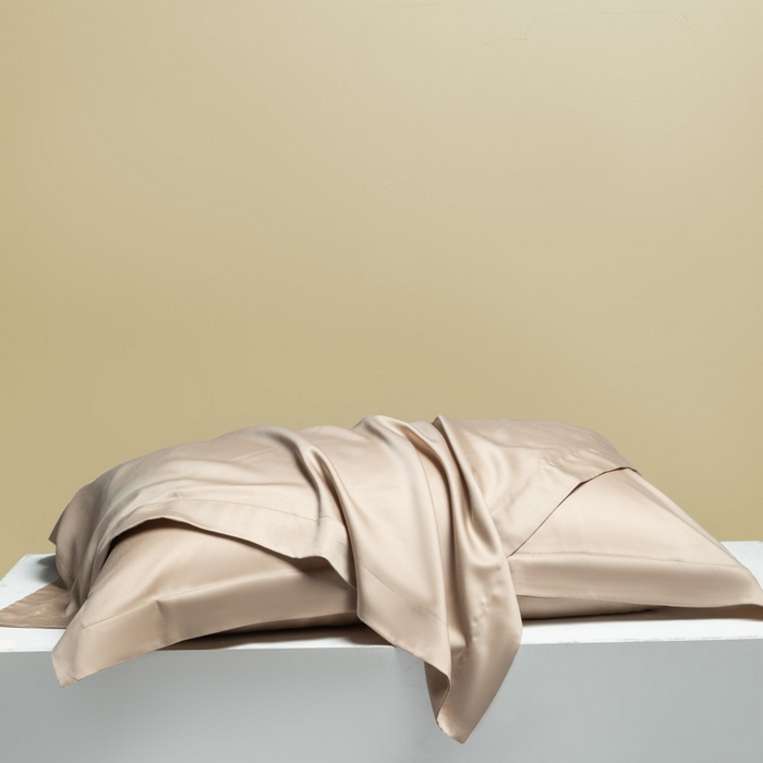 91家纺网 家纺一手货源 找家纺 涵宸 2024新款兰精天丝棉纯色单品-枕套 枕套-奶茶杏