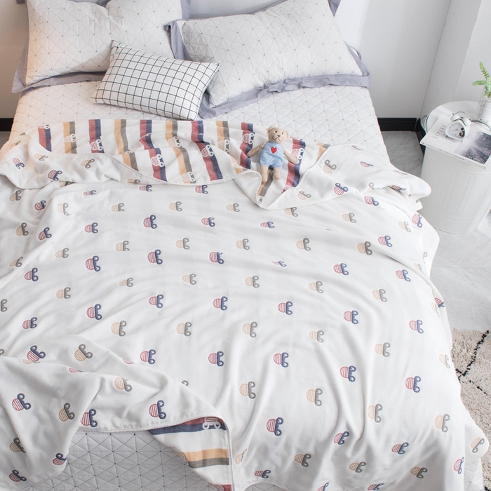 91家纺网 家纺一手货源 找家纺 朴尔 2024全尺寸经典六层纱布全棉毛巾被系列-朴尔经典款常年备货 快乐米奇