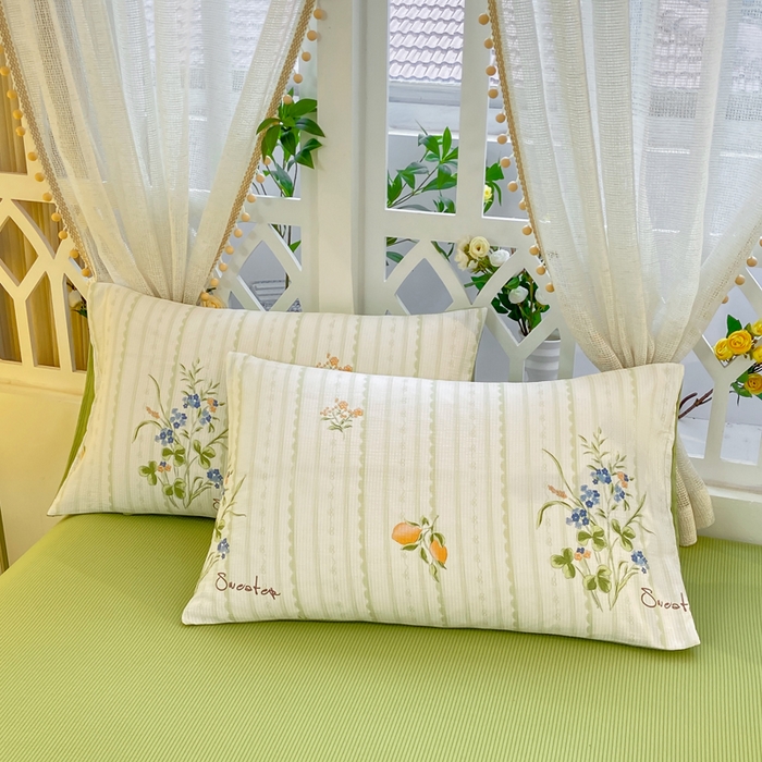 91家纺网 家纺一手货源 找家纺 牛牛家纺 牛牛  2024新款泡泡棉小清新四件套(1) 清新夏日