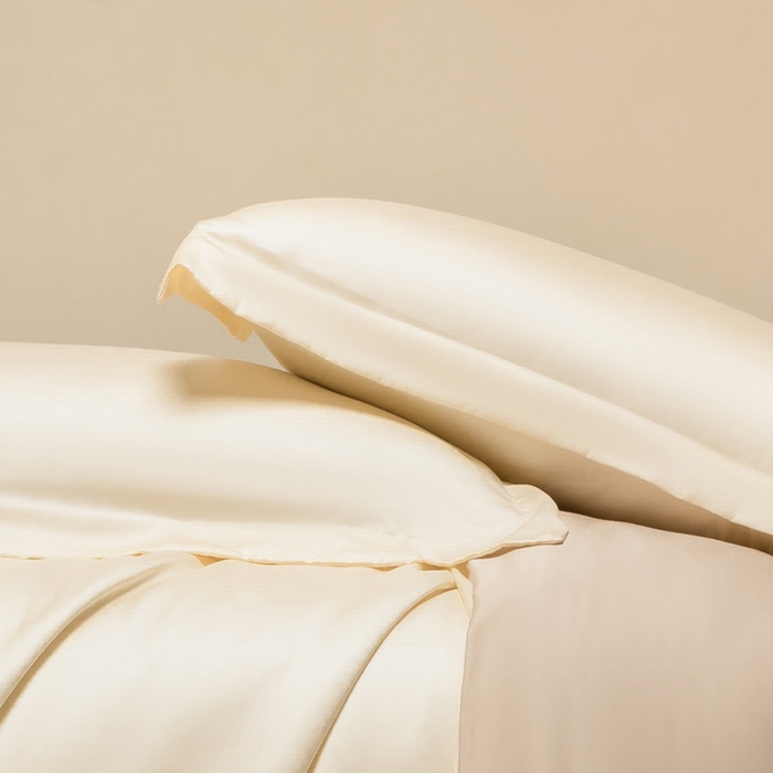 91家纺网 家纺一手货源 找家纺 涵宸 2024新款兰精天丝棉纯色单品-枕套 枕套-象牙白