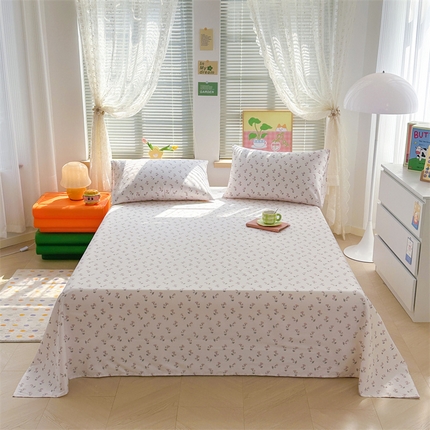 91家纺网 家纺一手货源 找家纺 （总）寻米 2024新款纯棉正宗13070印花小清新系列-单床单