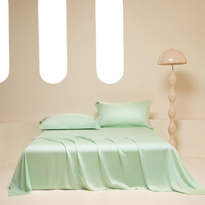 91家纺网 家纺一手货源 找家纺 涵宸 2024新款兰精天丝棉纯色单品-床单 床单-柠檬绿