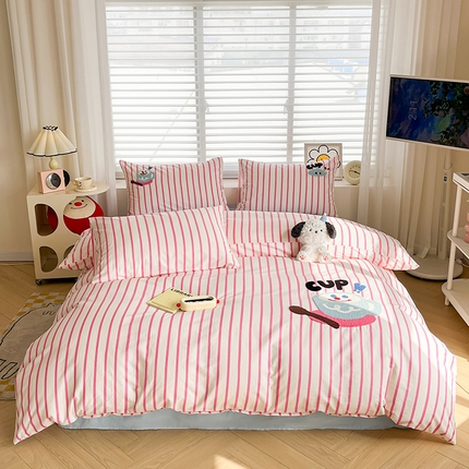 91家纺网 家纺一手货源 找家纺 （总）曼町2024新款毛巾绣全棉四件套