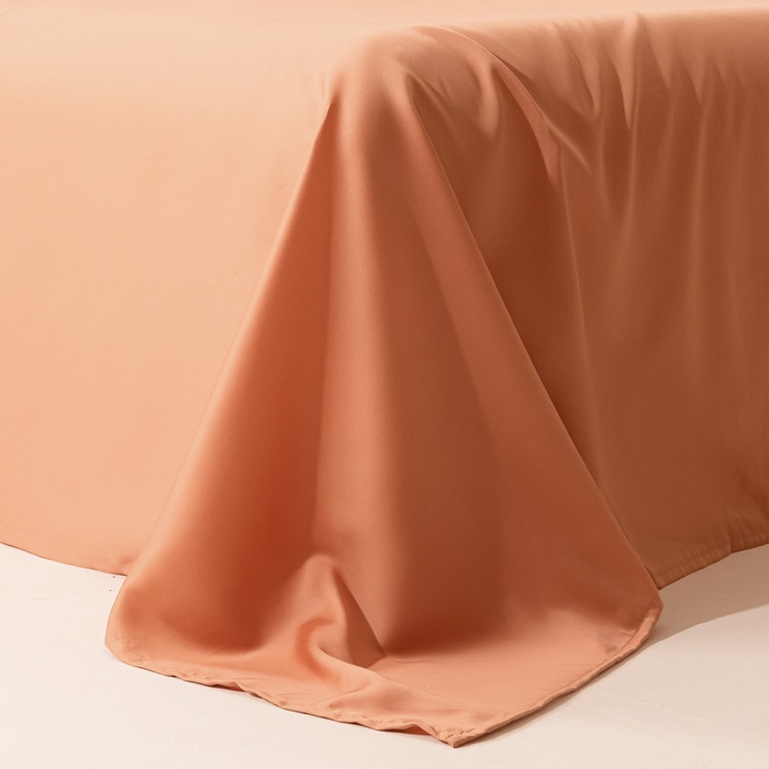 91家纺网 家纺一手货源 找家纺 涵宸 2024新款兰精天丝棉纯色单品-床单 床单-焦糖