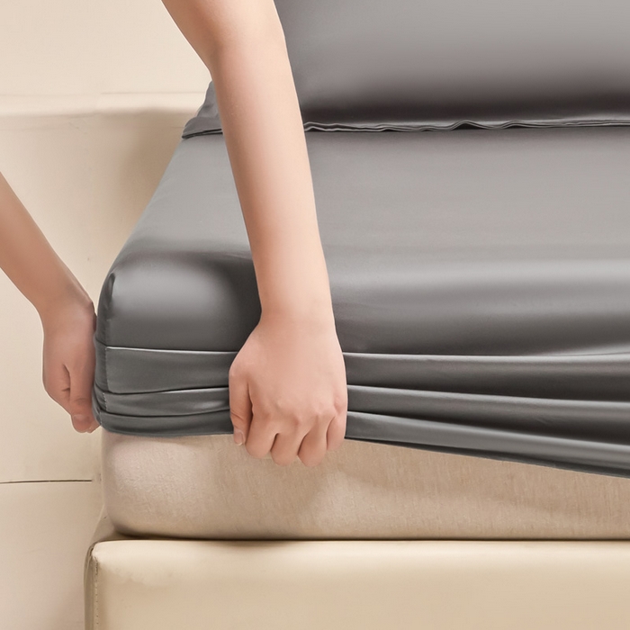 91家纺网 家纺一手货源 找家纺 涵宸 2024新款兰精天丝棉纯色单品-床笠 床笠-星夜灰