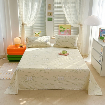 91家纺网 家纺一手货源 找家纺 （总）寻米 2024新款纯棉正宗13070印花小清新系列-单床单