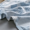 91家纺网 家纺一手货源 找家纺 朴尔家纺-毛巾被 2024新款三层水洗棉全棉纱布毛巾被 几何体-冰蓝