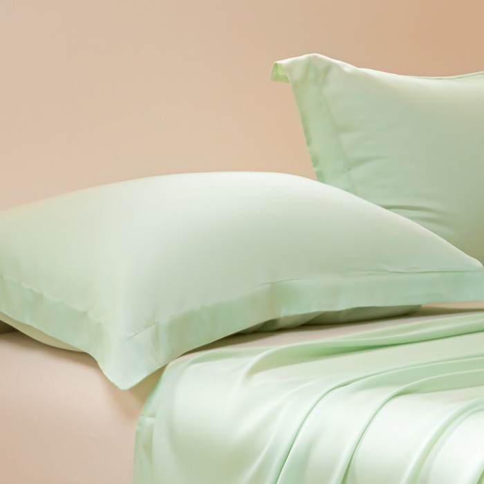 91家纺网 家纺一手货源 找家纺 涵宸 2024新款兰精天丝棉纯色单品-枕套 枕套-柠檬绿