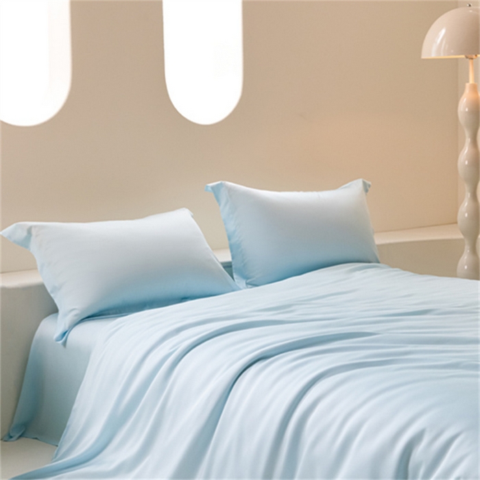 91家纺网 家纺一手货源 找家纺 涵宸 2024新款兰精天丝棉纯色四件套 四件套-海天兰