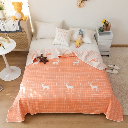 91家纺网 家纺一手货源 找家纺 （总）朴尔家纺-毛巾被 2024年新款卡通系全棉六层纱毛巾被-朴尔经典款常年备货