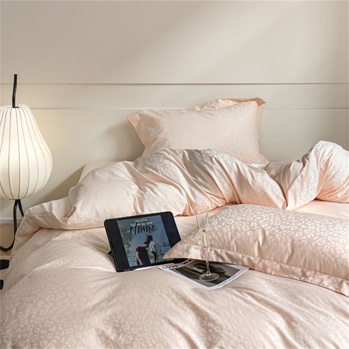 91家纺网 家纺一手货源 找家纺 涵宸 2024新款全棉大提花系列四件套 繁花之城-杏