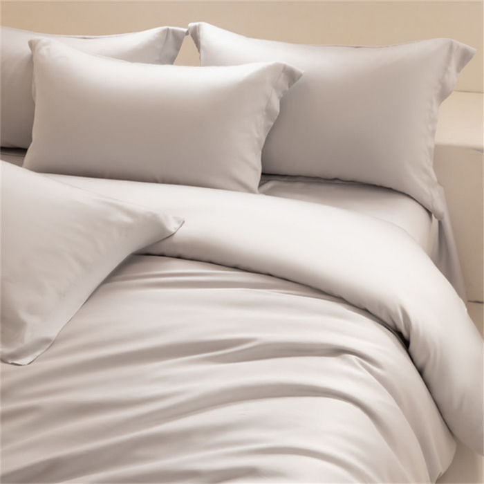 91家纺网 家纺一手货源 找家纺 涵宸 2024新款兰精天丝棉纯色四件套 四件套-太空灰