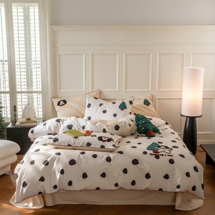 91家纺网 家纺一手货源 找家纺 （总）FORTWO 2024新款40斜纹数码印花贴布绣四件套