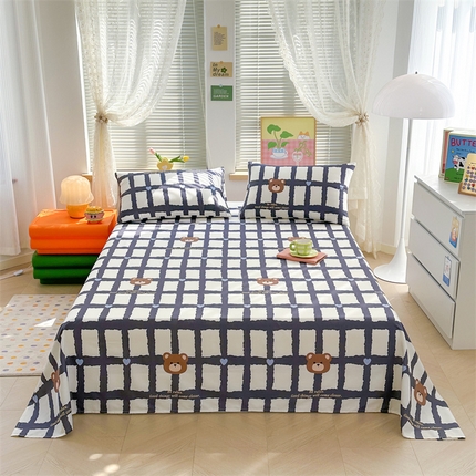 91家纺网 家纺一手货源 找家纺 （总）寻米 2024新款纯棉正宗13070印花小清新系列-单床单