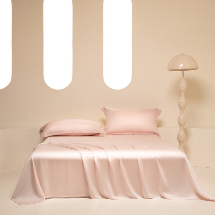 91家纺网 家纺一手货源 找家纺 涵宸 2024新款兰精天丝棉纯色单品-床单 床单-肉桂粉