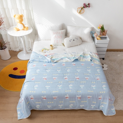 91家纺网 家纺一手货源 找家纺 （总）朴尔家纺-毛巾被 2024年新款卡通系全棉六层纱毛巾被-朴尔经典款常年备货