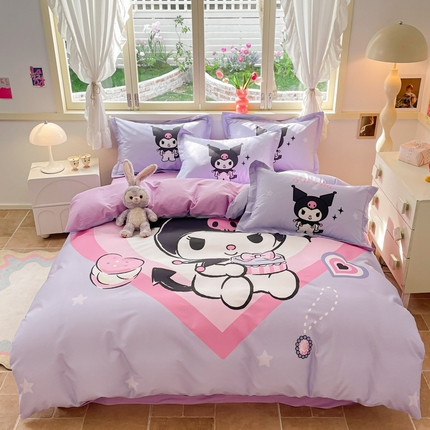 孩子王（原鼎盛） 2025新款三丽鸥系列全棉活性大版印花卡通学生四件套 天使库洛米