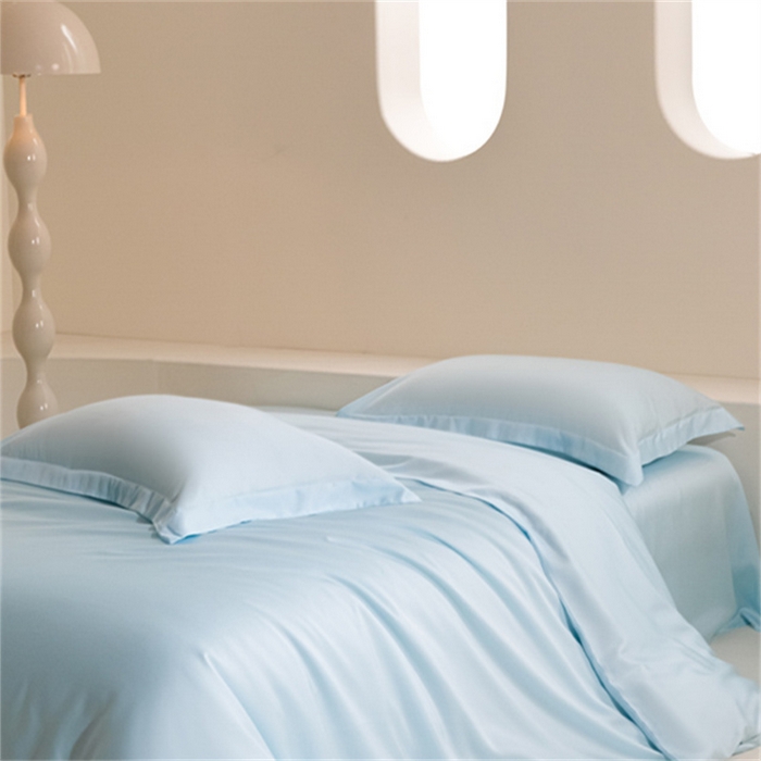 91家纺网 家纺一手货源 找家纺 涵宸 2024新款兰精天丝棉纯色四件套 四件套-海天兰