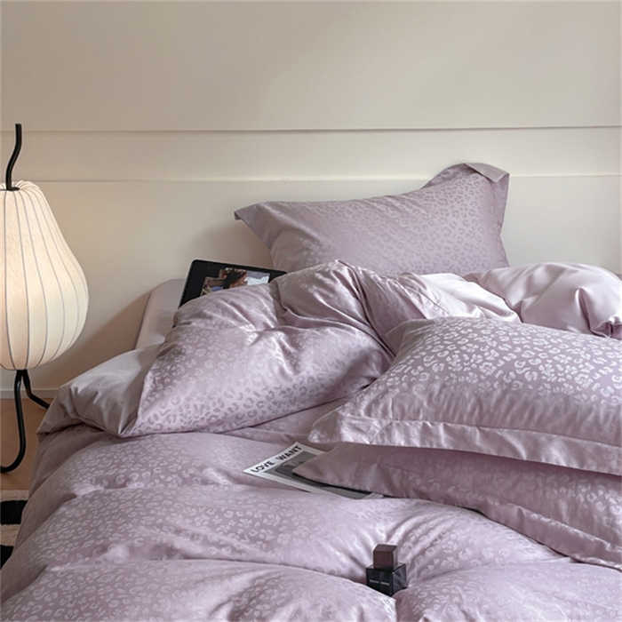 91家纺网 家纺一手货源 找家纺 涵宸 2024新款全棉大提花系列四件套 繁花之城-紫