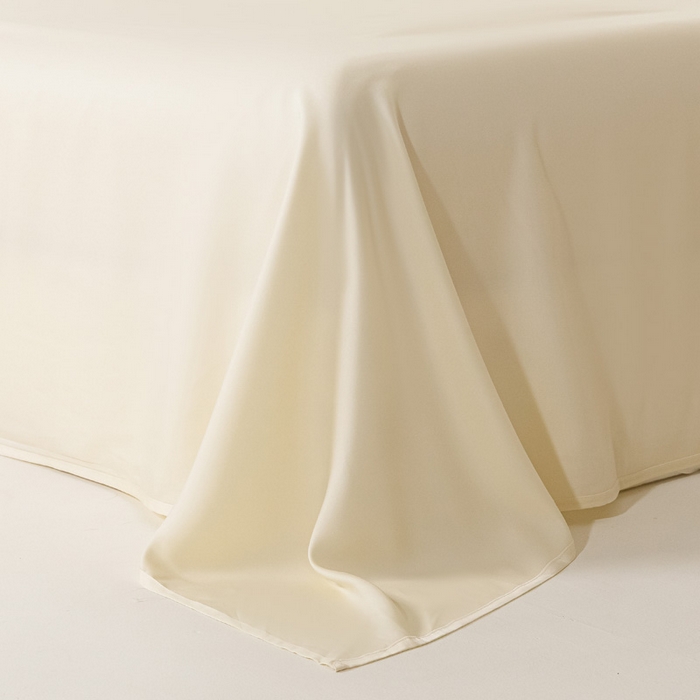 91家纺网 家纺一手货源 找家纺 涵宸 2024新款兰精天丝棉纯色单品-床单 床单-象牙白