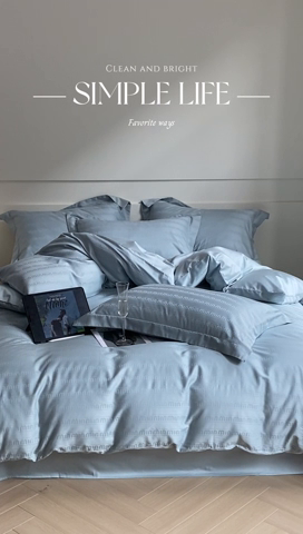 91家纺网 家纺一手货源 找家纺 涵宸 2024新款全棉大提花系列四件套 维秘-兰