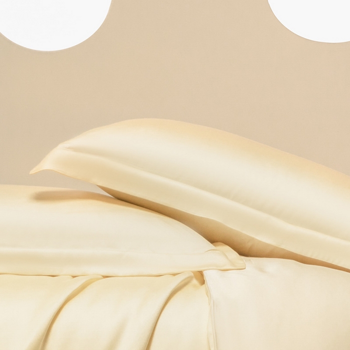 91家纺网 家纺一手货源 找家纺 涵宸 2024新款兰精天丝棉纯色单品-枕套 枕套-雪梨