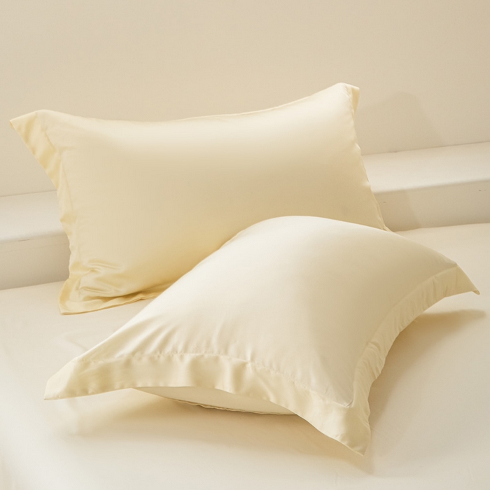 91家纺网 家纺一手货源 找家纺 涵宸 2024新款兰精天丝棉纯色单品-枕套 枕套-雪梨