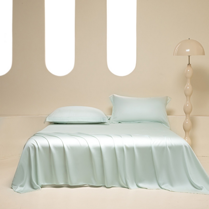 91家纺网 家纺一手货源 找家纺 涵宸 2024新款兰精天丝棉纯色单品-床单 床单-空绿