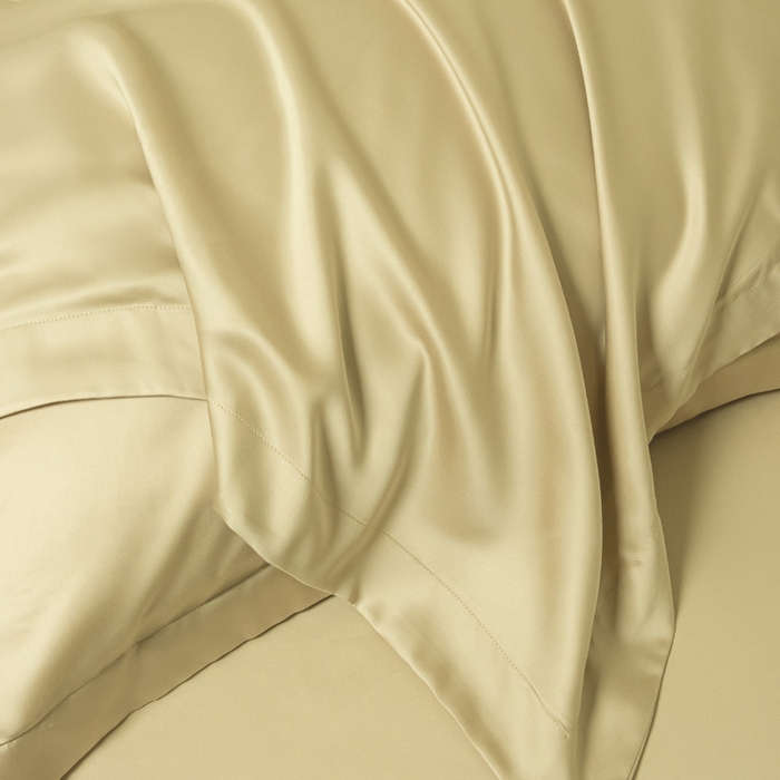 91家纺网 家纺一手货源 找家纺 涵宸 2024新款兰精天丝棉纯色单品-床单 床单-芥末绿