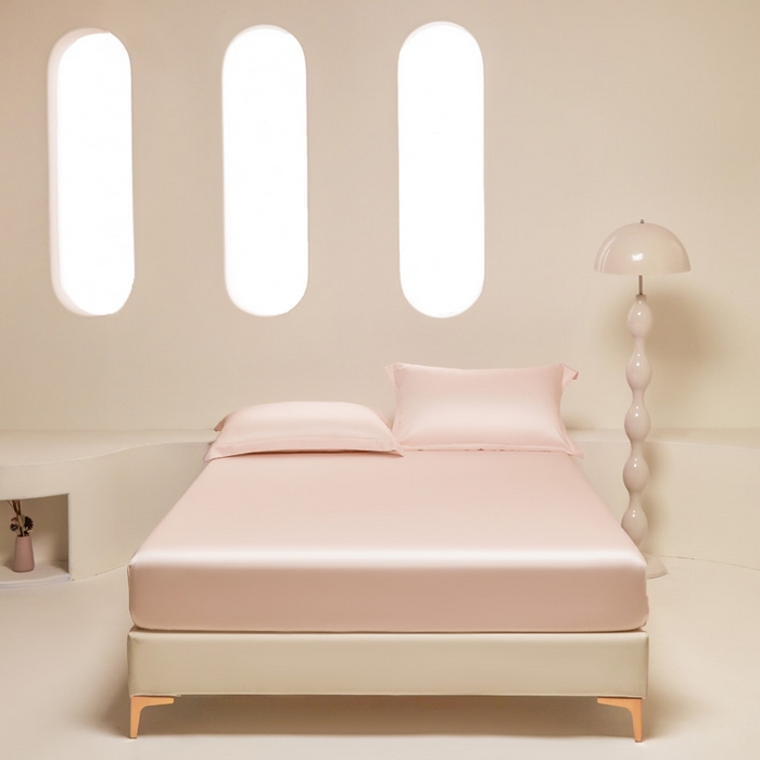 91家纺网 家纺一手货源 找家纺 涵宸 2024新款兰精天丝棉纯色单品-床笠 床笠-肉桂粉