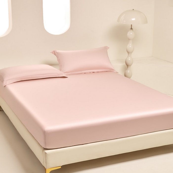 91家纺网 家纺一手货源 找家纺 涵宸 2024新款兰精天丝棉纯色单品-床笠 床笠-玫瑰粉