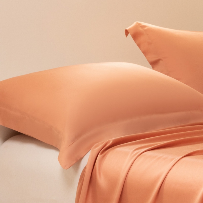 91家纺网 家纺一手货源 找家纺 涵宸 2024新款兰精天丝棉纯色单品-枕套 枕套-焦糖