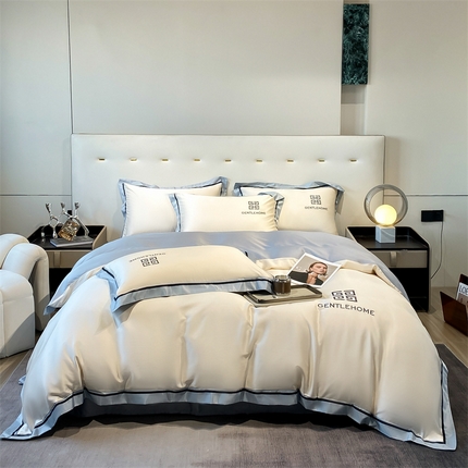 91家纺网 家纺一手货源 找家纺 （总）眷恋家纺 2024新品水洗真丝宽边四件套-挪威系列