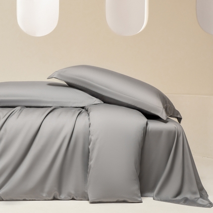 涵宸 2024新款兰精天丝棉纯色四件套 四件套-星夜灰
