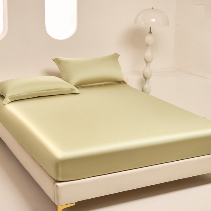 91家纺网 家纺一手货源 找家纺 涵宸 2024新款兰精天丝棉纯色单品-床笠 床笠-芥末绿