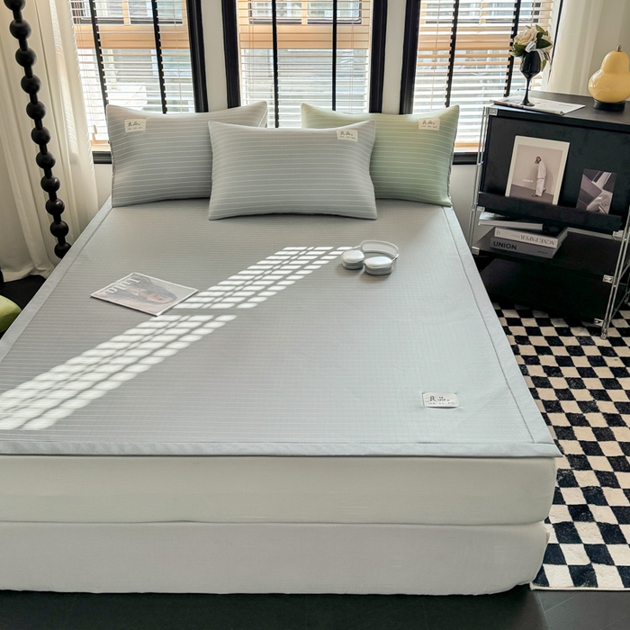 91家纺网 家纺一手货源 找家纺 慕尚家纺 2025新款无印良品冰丝软席 密条-灰