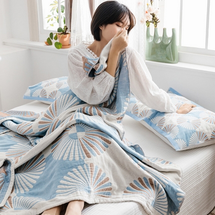 91家纺网 家纺一手货源 找家纺 朴尔家纺-毛巾被 2024热销波西米亚风四层全棉毛巾被-朴尔经典款常年备货 布尔乔亚-兰