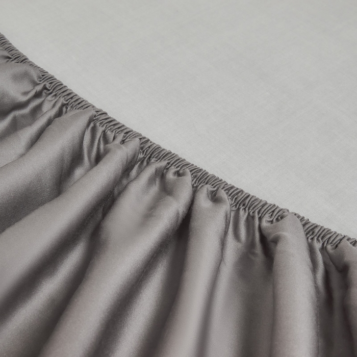 91家纺网 家纺一手货源 找家纺 涵宸 2024新款兰精天丝棉纯色单品-床笠 床笠-星夜灰