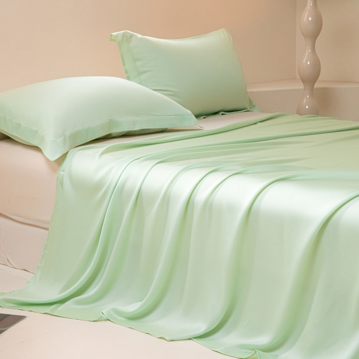 91家纺网 家纺一手货源 找家纺 涵宸 2024新款兰精天丝棉纯色单品-床单 床单-柠檬绿