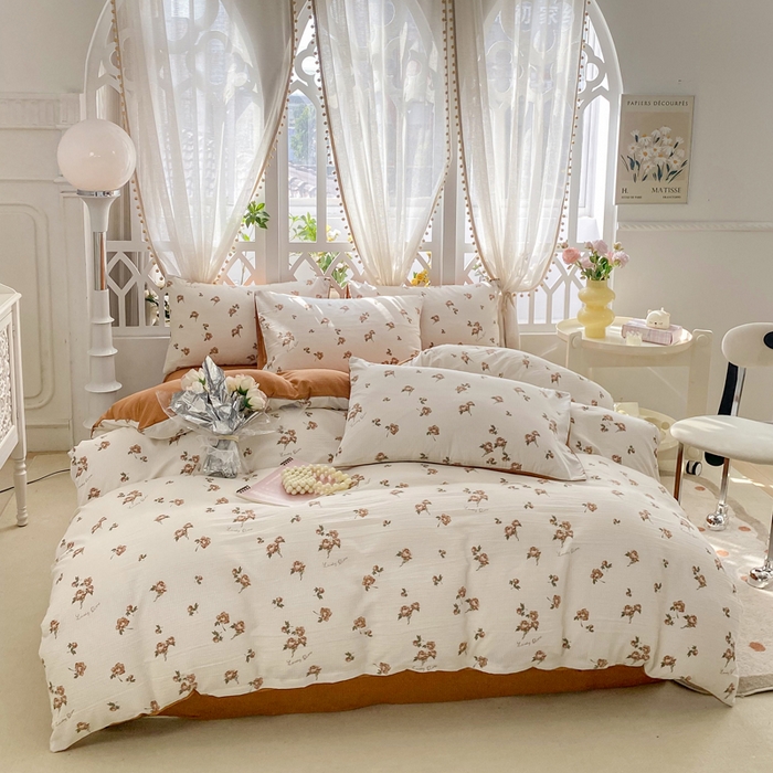 91家纺网 家纺一手货源 找家纺 牛牛家纺 牛牛  2024新款泡泡棉小清新四件套(1) 甜蜜梦境