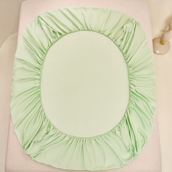 91家纺网 家纺一手货源 找家纺 涵宸 2024新款兰精天丝棉纯色单品-床笠 床笠-柠檬绿