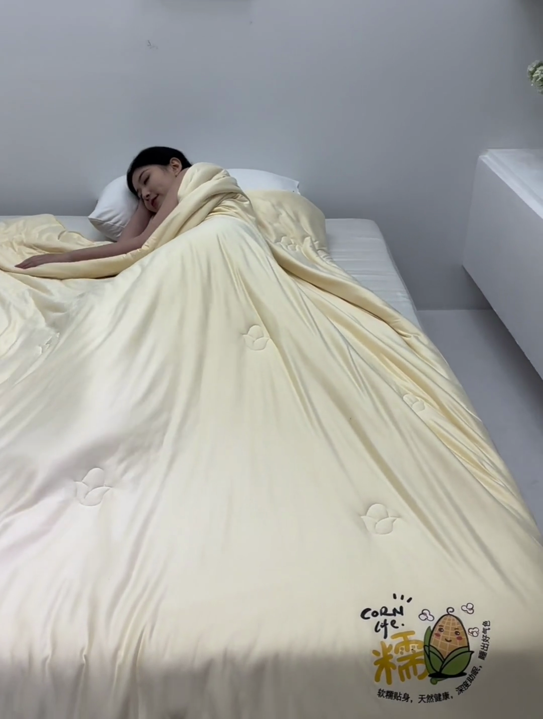 91家纺网 家纺一手货源 找家纺 慕尚家纺 2025新款针织玉米被夏被 玉米糯糯黄