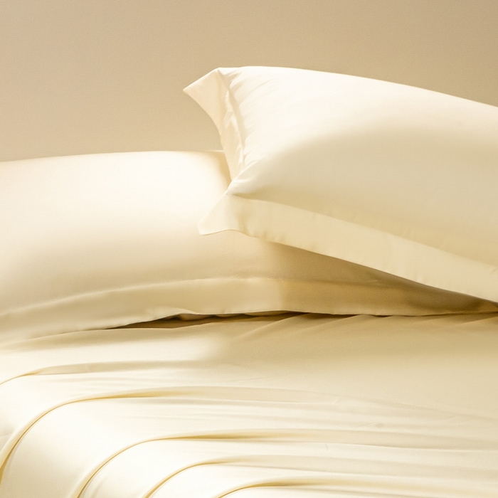 91家纺网 家纺一手货源 找家纺 涵宸 2024新款兰精天丝棉纯色单品-枕套 枕套-雪梨