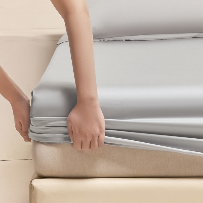 91家纺网 家纺一手货源 找家纺 涵宸 2024新款兰精天丝棉纯色单品-床笠 床笠-时尚灰