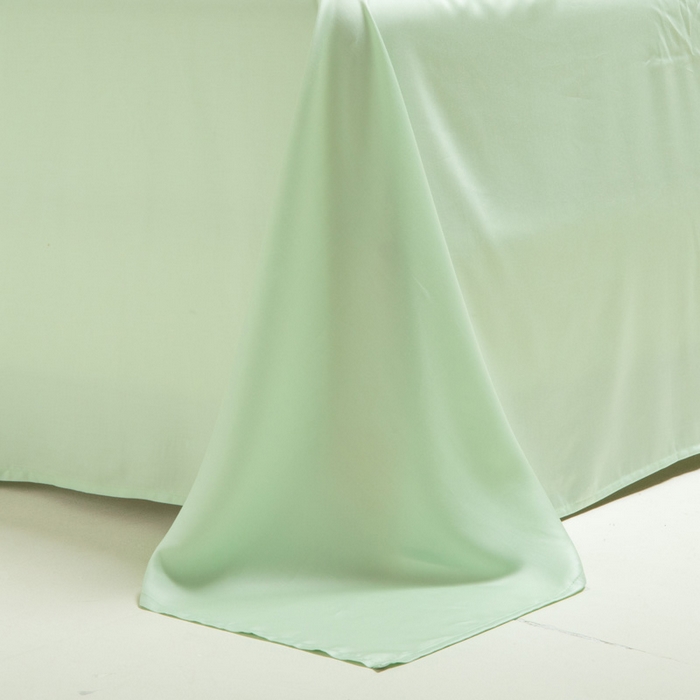 91家纺网 家纺一手货源 找家纺 涵宸 2024新款兰精天丝棉纯色单品-床单 床单-柠檬绿